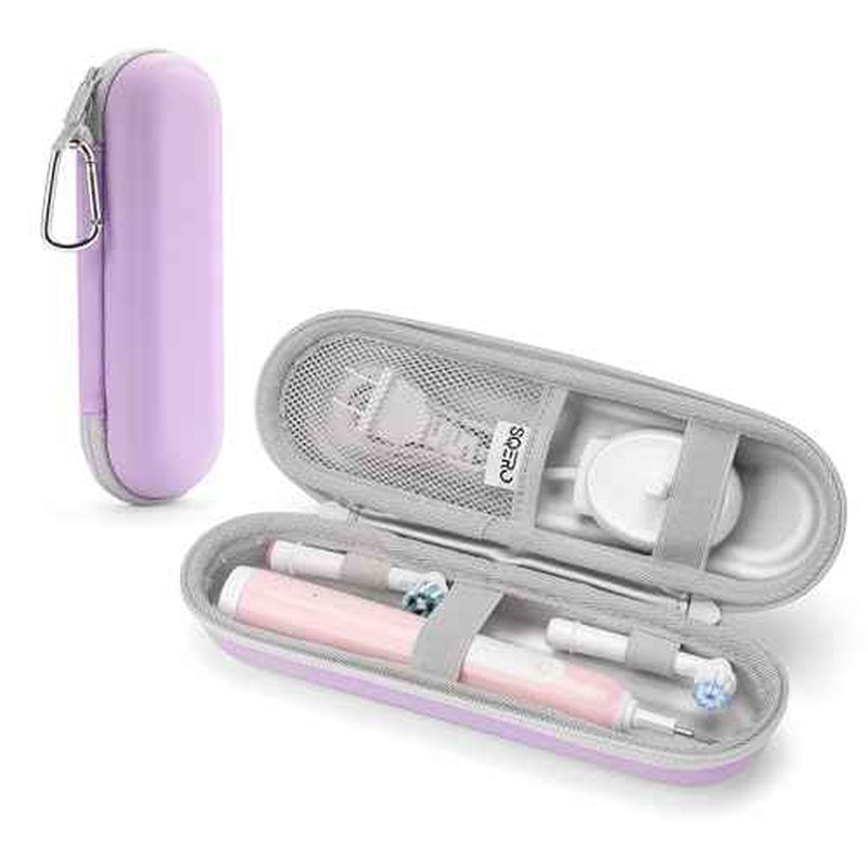 Electric Toothbrush Travel Case for Oral-B Pro/iO, Philips Sonicare/Aquasonic, Oral B Case for Brush Heads & Accessories, Portable Toothbrush Hard Carry Bag Waterproof PU