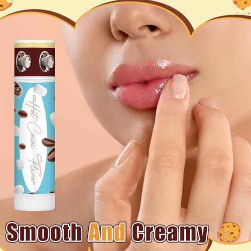 50pcs Christmas Peppermint Candy Flavor Lip Balms Gift Bulk Candy Gingerbread Hot Cocoa Cookie Cinnamon Flavor Lip Balm Christmas Party Gift Stocking Stuffer for Coworker Staff Employee (Cute)