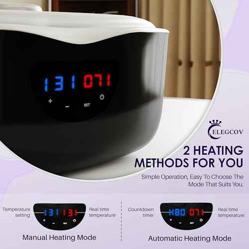 Paraffin Wax Machine for Hand and Feet - ELEGCOV Paraffin Wax Warmer with 8 Packs Lavender Bath Wax Refills Kit£¬Hand and Foot Moisturizing Care Kit, 4000ml Fast Meltdown Parafin Hot Wax Machine