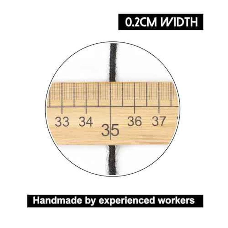 8inch 60 Strands 0.2cm Width 100% Human Hair Dreadlock Extensions, Full Handmade Loc Extensions Human Hair for Men Women Kids, Permanent Dread Extensions(Natural Black)