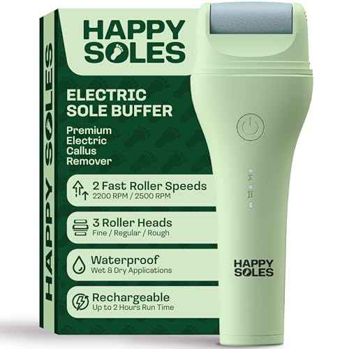 Electric Sole Buffer Foot Callus Remover - Rechargeable Electric Foot File for Dead Dry Skin - Professional Pedicure Tool - Smooth Cracked Heels & Calloused Feet - Ultimate Self-Care Tool