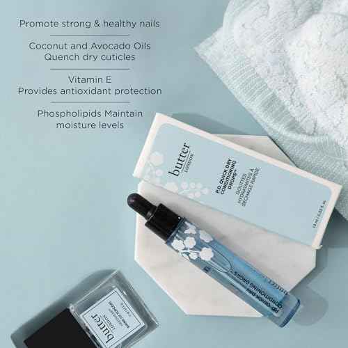 butter LONDON P.D. Quick Dry Conditioning Drops Cuticle Oil - Nail Oil with Vitamin E Moisturizes & Conditions Cuticles & Nail Beds - Cuticle Care for Manicure & Pedicure, Vegan & Gluten Free