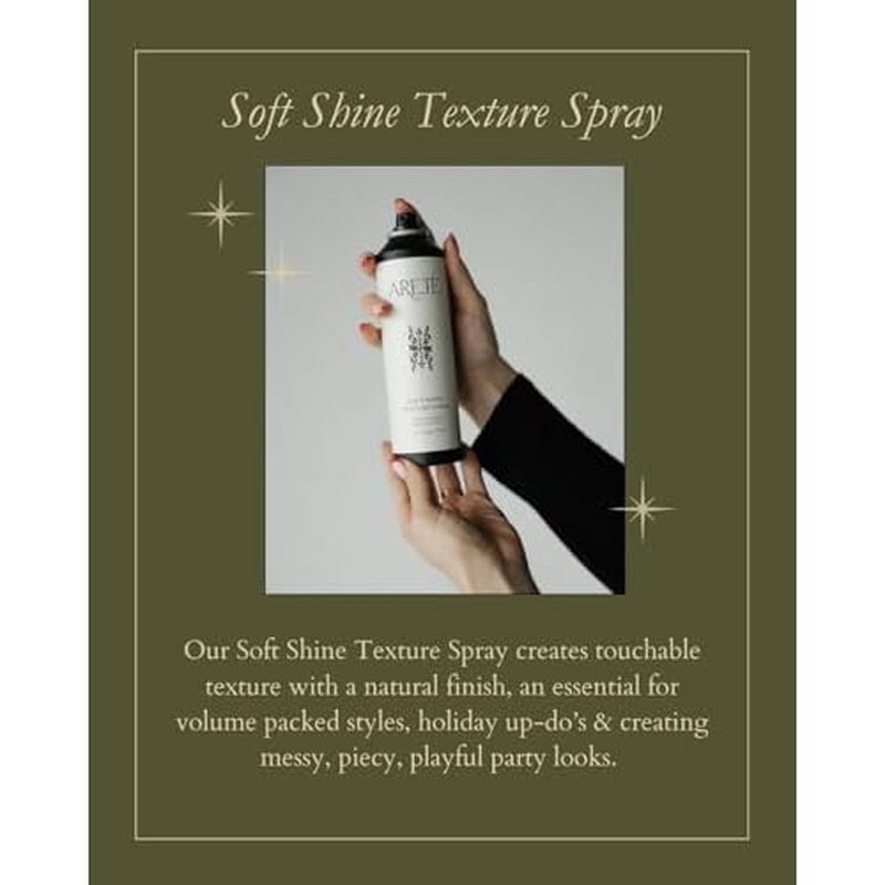ARET? Soft Shine Texture Spray + Hair Spray for Women, Barbary Fig & Zeolite Mineral Clay, Adds Volume, Smooths Frizz, Locks in Shine, Soothes Scalp, Made in USA, 8oz