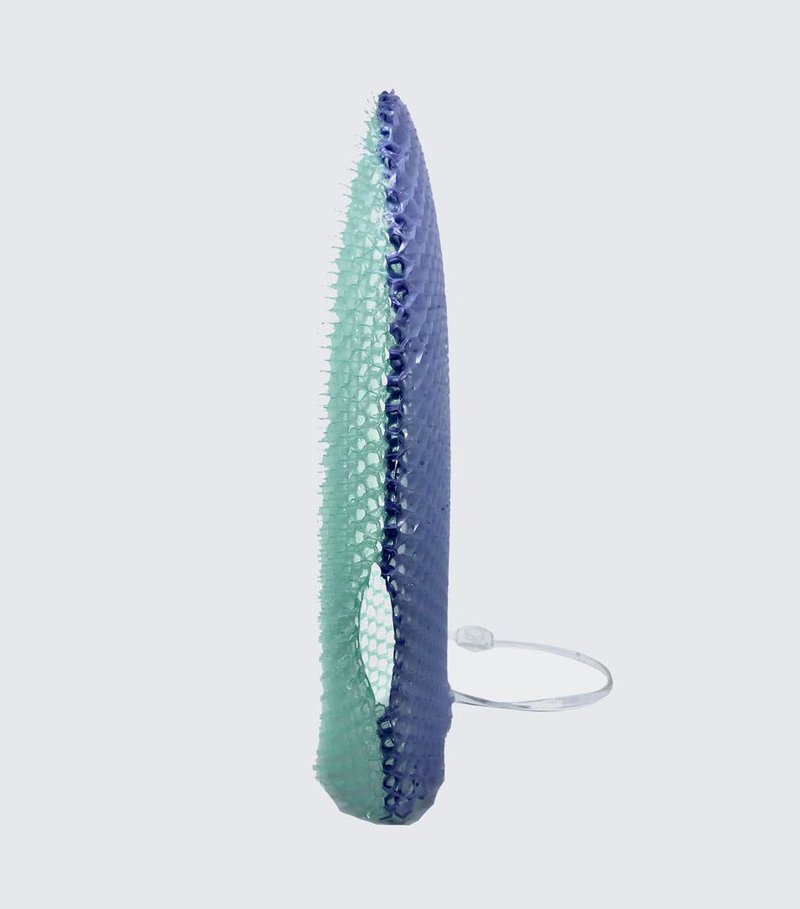 Supracor Stimulite Dual-Sided Bath Mitt - Lavender side (softer texture) Green side (firmer texture)