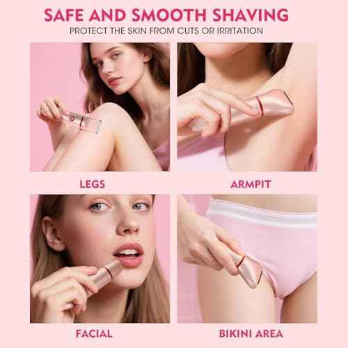 Bikini Trimmer for Women, 3 in 1 Electric Razors for Women, Rechargeable Electric Bikini Shaver, Waterproof Pubic Hair Trimmer and Facial Hair Remover with LED Display