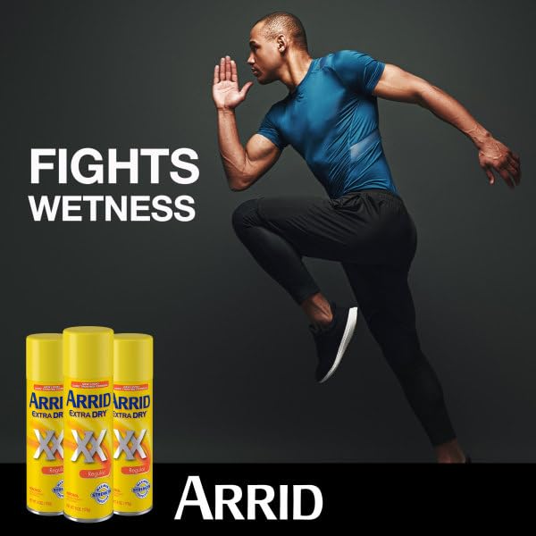 Arrid Deodorant - Extra Dry Regular 6oz Aerosol Spray | 3-Pack for All-Day Protection