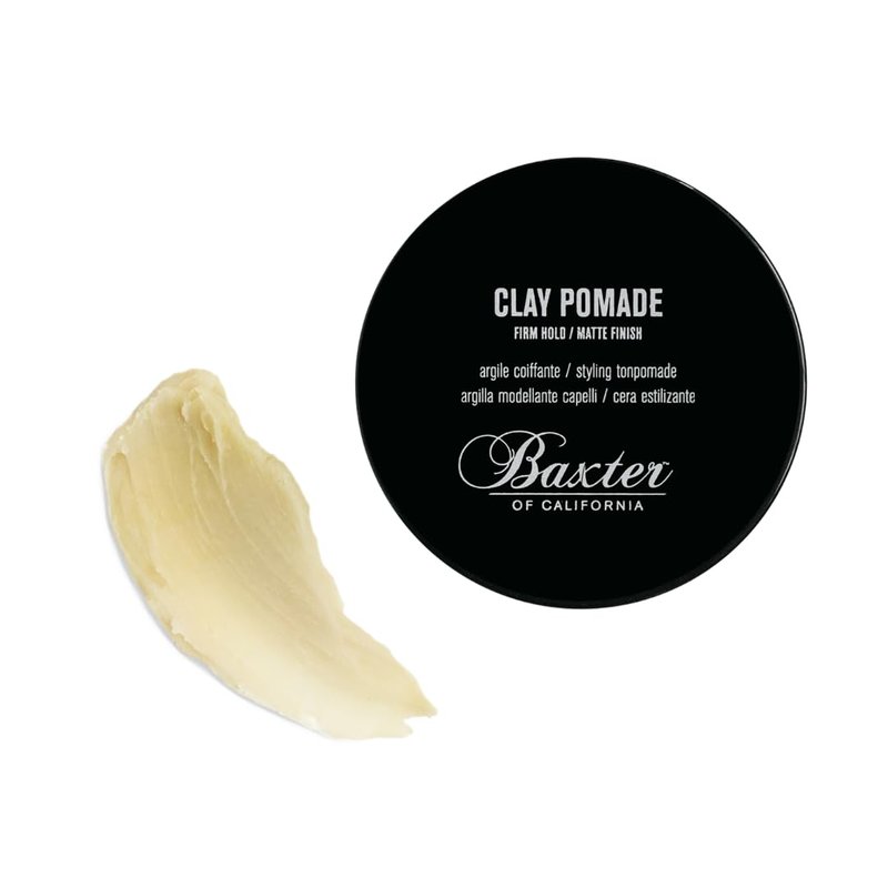 Baxter of California Clay Pomade, Strong Hold Matte Hair Clay for Men, Texturizing & Thickening Pomade for Natural Definition and All-Day Control, 2 Ounce