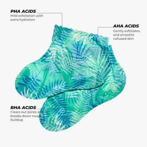 Vitamasques Foot Peeling Mask - 5 Pairs Professional Korean Exfoliating Foot Mask for Dry Cracked Feet & Callus Removal, Feet Peeling Masks that Remove Dead Skin for Soft Heels with AHA BHA PHA