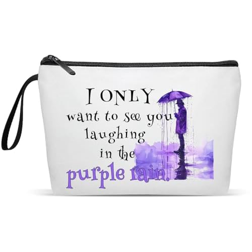 Angel's Draw Home Inspired by Prince Song - Purple Rain Makeup Bag - Prince Merchandise Gifts for Fans