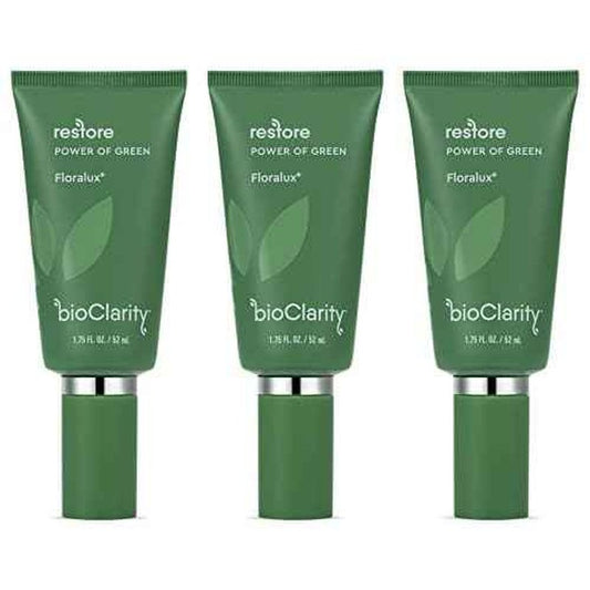 BioClarity Restore, Gel-Based Serum | 100% Vegan, Clean Ingredients | Contains Floralux Naturally made from Chlorophyll | 1.75 Fl Oz - 3 Pack
