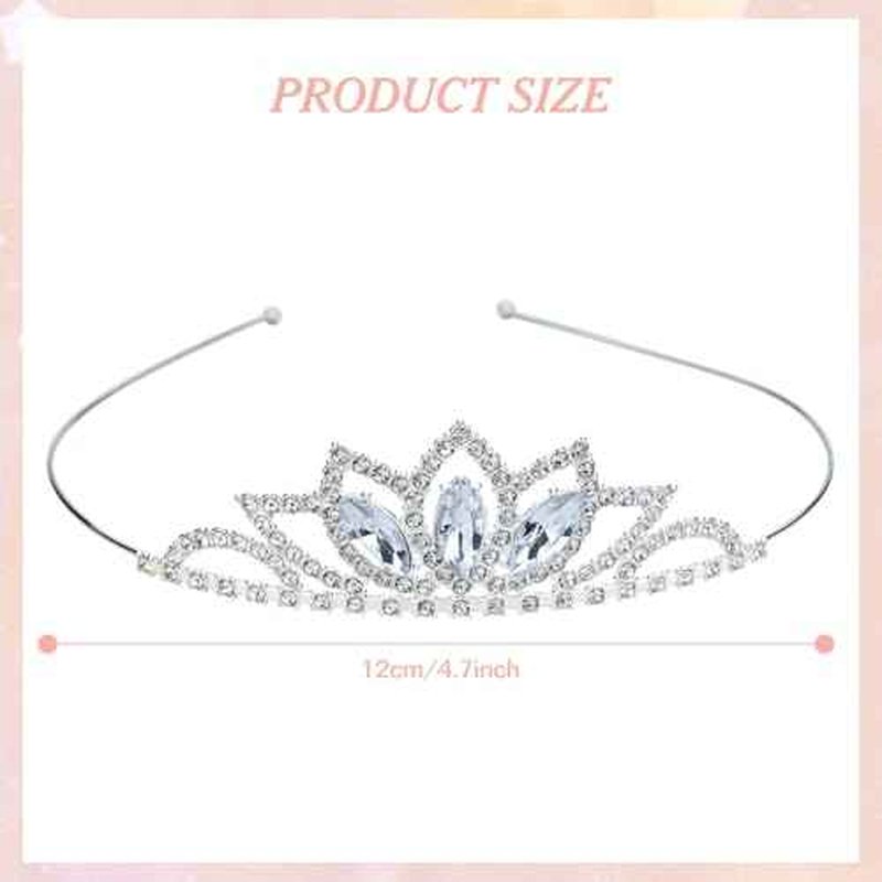 8 Pieces Silver Metal Birthday Party Prom Bridal Wedding Dazzling Rhinestone Princess Crown Headbands Tiaras Headpieces Hair Accessories for Women Girls Brides Bridesmaids