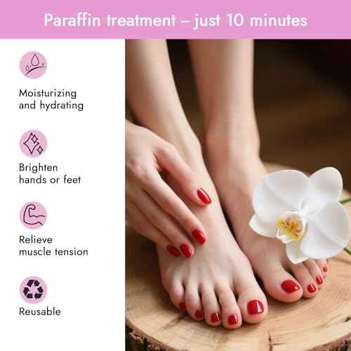 Paraffin Hand Mask & Paraffin Foot Mask, 1Pair Each, Moisturizing Gloves Soften Your Hands and feet in 10-Minute Hydration Softening (Red)