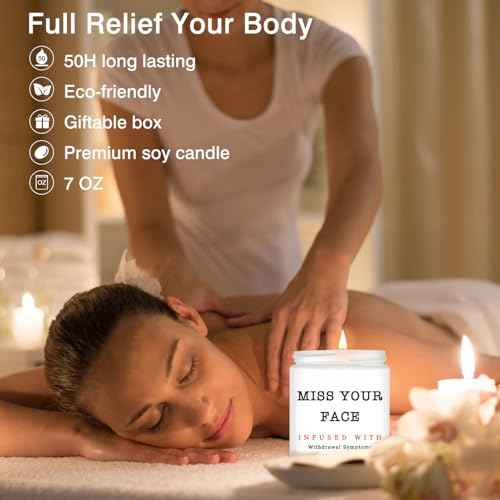 Homsolver Gifts for Women, Men, Friends, Sister, Bestie, Christmas Birthday Candles for Her Him, Unique Friendship Gift for Friend, Miss Your Face Scented Candle