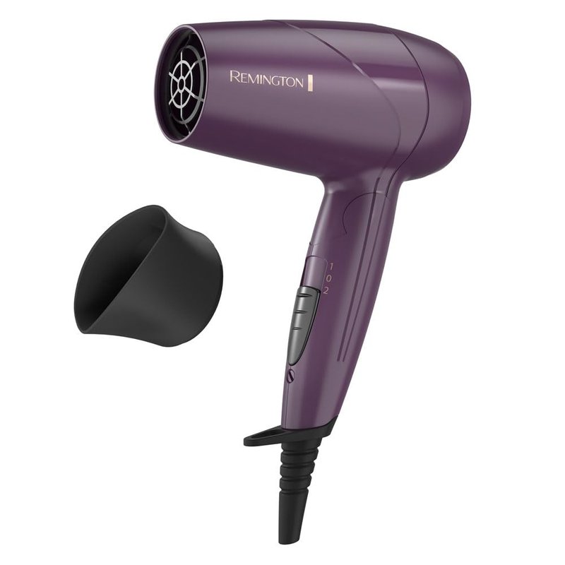 Remington Travel Hair Dryer, Folding Handle Compact Blow Dryer with Dual Voltage, Ceramic Coating & Advanced Thermal Technology, Lightweight Portable Hair Dryer for International Travel