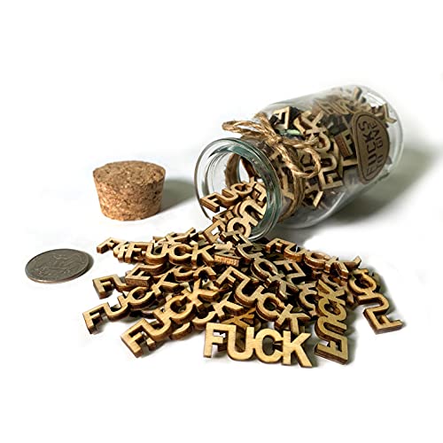 Jar of Fs (5oz) Gift Jar "Fucks to Give" Great Gag Gift Christmas White Elephant