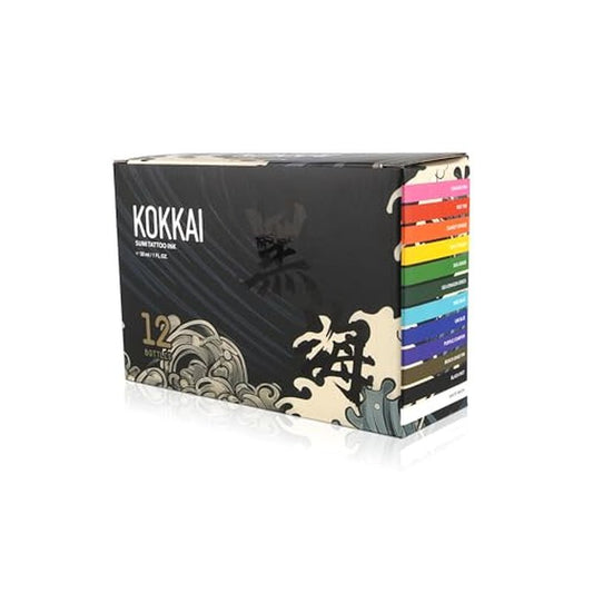 Tattoo Ink, Premium Quality, Precision Medium Viscosity, Rich Hue, Quick Healing, Acrylic-Free, Water-Based, Ready-to-Use Ink for Precision Tattooing (12 Color Pack, 0.5 oz)