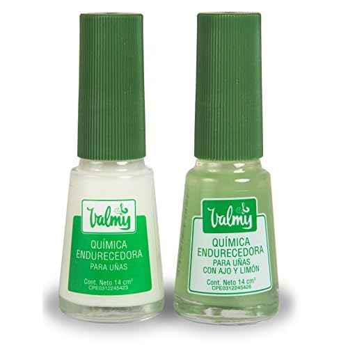 2in1 Garlic Nail Hardener & Lemon Nail Whitener, and Nail Strengthener for Thin Nails and Growth Base Coat Nail Polish Set - Endurecedor de U?as, 0.47 Fl oz each (2 Pack) Mix