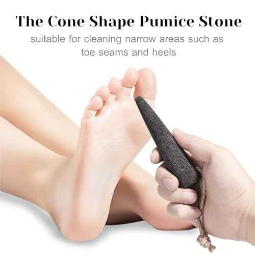 Pumice Stone Set - 2 Packs Natural Foot Scrubbers to Remove Dead Skin and Callusess, Pedicure Exfoliation Tools for Feet and Hands