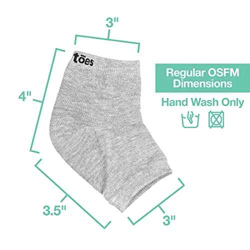 ZenToes Men's Moisturizing Cotton Sleep Socks with Vitamin E, Olive Oil and Jojoba Seed Oil to Soften and Hydrate Dry Cracked Heels (Regular, Gray and Black)