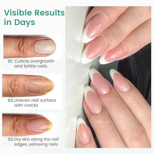 Ceramic Cuticle Oil Pusher Pen: 3-in-1 Nail Cuticle Buffer Pens for Hangnails, Dry & Damaged Nails, Moisturize Strengthen Brighten Nails Care