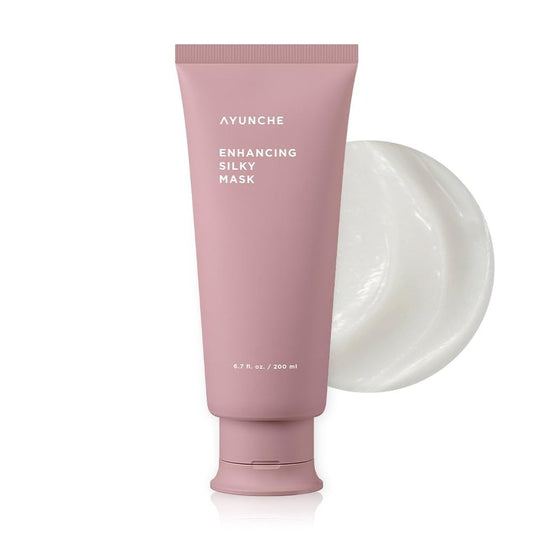 AYUNCHE Enhancing Silky Hair Mask 6.7 fl. oz. (200ml) [For Dyed & Damaged Hair] | Nourishing & Smoothing Deep Conditioner with Camellia Oil | Korean Salon Brand