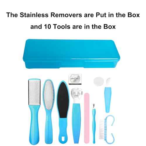 Stainless Callus Removers Set Foot File Pedicure Tools Kit for Feet Nail Clippers Set Fingernail Clipper Toenail Clipper Nail Care Tool with Travel Case for Men Women