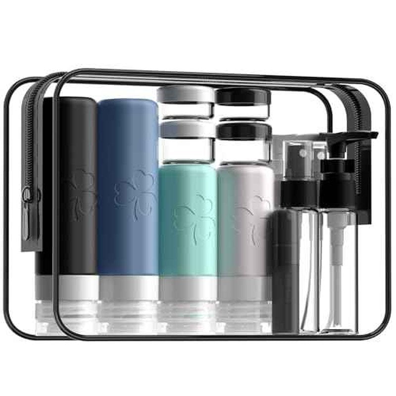 23 Pack Travel Bottles for Toiletries, TSA Approved Travel Shampoo Bottles, Silicone Travel Containers for Toiletries, Leak Proof Refillable Travel Essentials for Liquids Shampoo and Conditioner