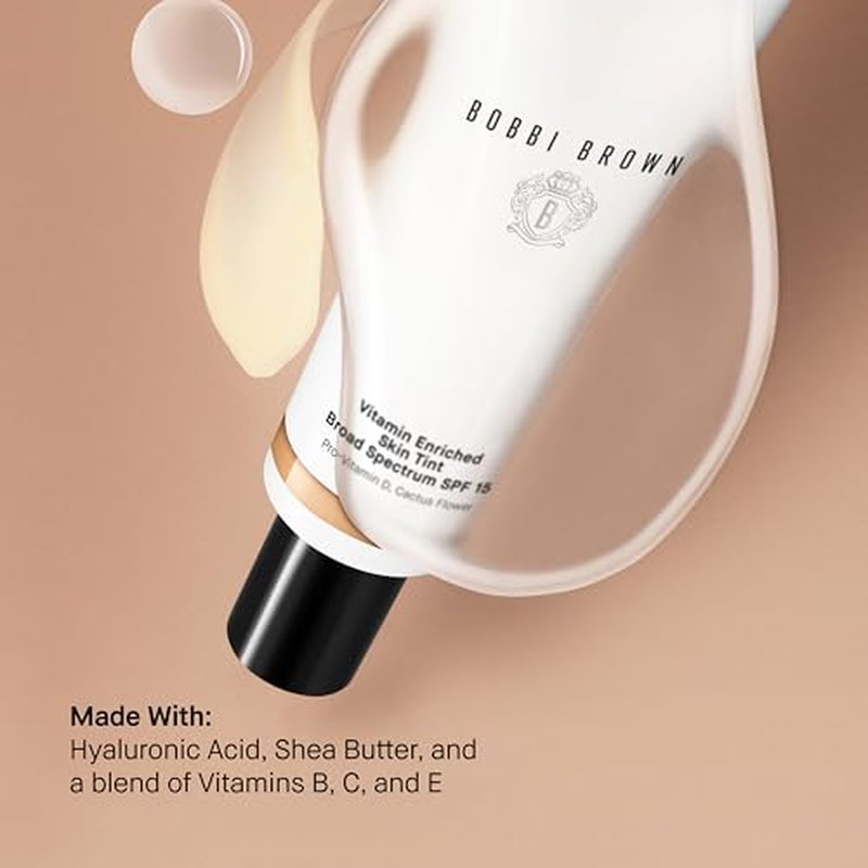 Bobbi Brown Vitamin Enriched Skin Tint SPF 15 | Broad Spectrum SPF Skin Tint | Hydrating Tinted Moisturizer | Vitamins B, C, & E, 1.7 Fl Oz