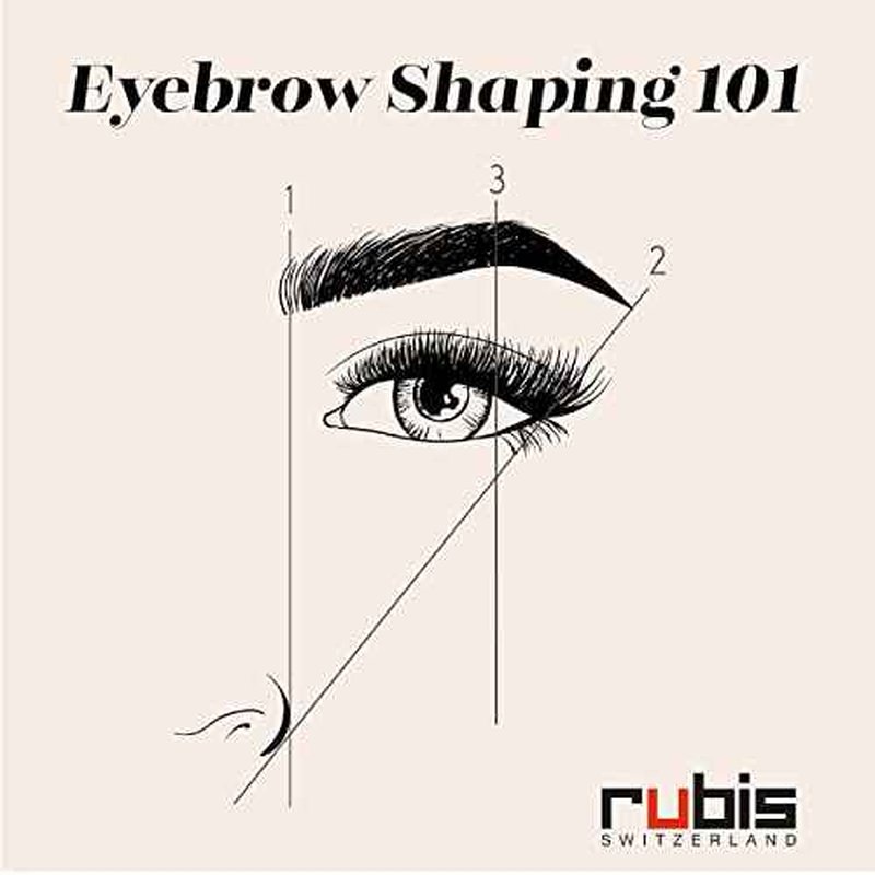 Rubis Classic Stainless Steel Slanted Tweezers for Precise Eyebrows and Hair Removal, 1K109, Made in Switzerland, Blue