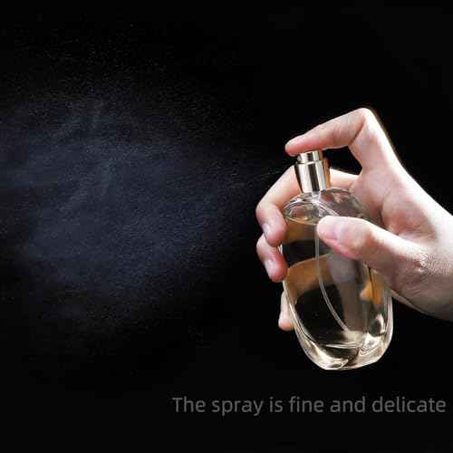 6 Pack Refillable Spray Perfume Bottle, 50ml/1.7 OZ Empty Glass Perfume Atomizer Bottle, Travel Size Refill Bottle for Perfume, Refreshing, Breathing Spray