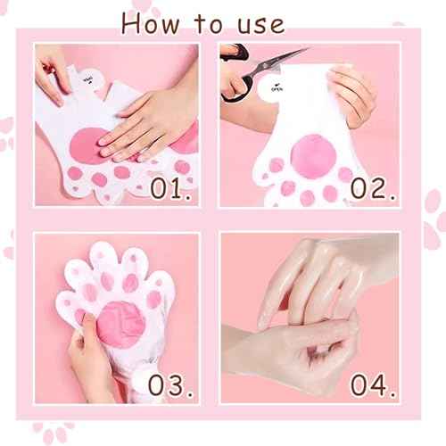 Hand Masks, 6 Pairs Hydrating Exfoliating Hand Peeling Mask, Smooth Hand Masks Moisturizing Gloves Overnight for Dry, Rough, Cracked Hands, Hand Skin Moisturizer Glove for Women Men£¨A