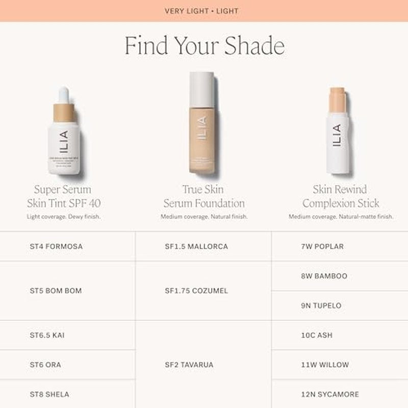 ILIA - Skin Rewind Complexion Stick - Foundation + Concealer + Skincare | Non-Toxic, Vegan, Cruelty-Free, Clean Makeup (9N - Tupelo, 0.35 oz | 10 g)