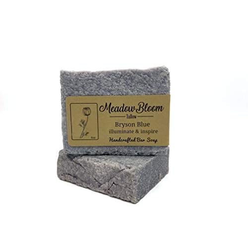 EST'D 2004 HC Meadow Bloom Tallow Bar Soap - Sea Salt & Patchouli 2 Pack - Made with All Natural 100% Grass Fed Tallow Handmade Soap Bar - Great for Face or Body Soap