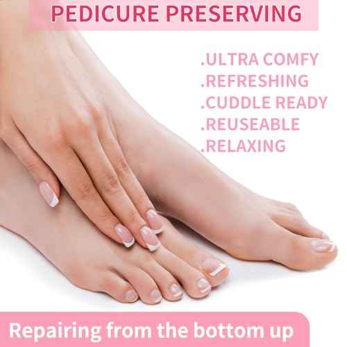 Foot Moisturizing Socks 2Pairs,One Size Silicone Socks for Women,Gel Socks for Foot Care,Silicone Socks for Repairing and Softening Dry Cracked Feet Women.