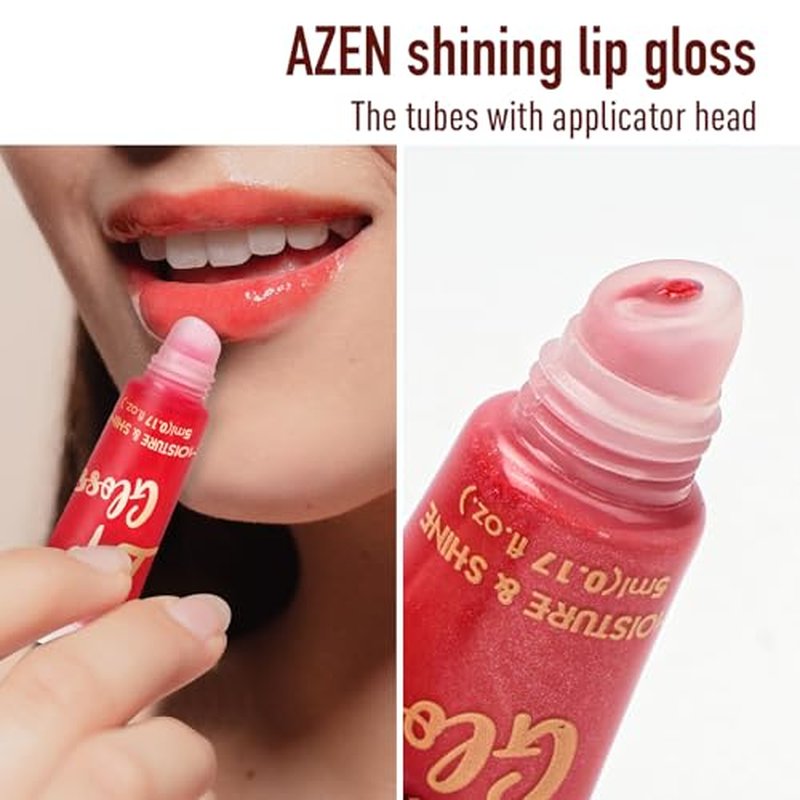 AZEN 120 Pack Lip Gloss Set, Color Lip Oil for Dry Cracked Lips Moisturizing Hydrating Nourishing with Vitamin E