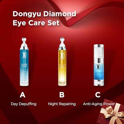 Dongyu Caffeine Eye Cream Set: Eye Serum Kit for Dark Circles Puffiness - Self Care Gifts for Women Birthday Gifts for Her