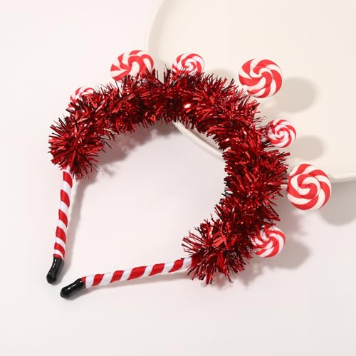 mokkia Candy Headband for Women Sweet Lollipop Christmas Headbands Halloween Candy Costume Accessories Candyland Costume Gift