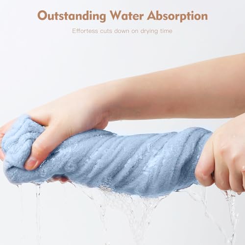 OEAGO Microfiber Hair Towel for Women: Christmas Stocking Stuffers for Women Teen Girls Kids Drying Wrap Towels for Curly Hair Head Accessories 3 Pacs Anti Frizz Mom Gifts
