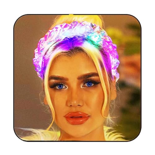 GORTIN Light up Headband LED Glow Halloween Costume Headpiece Rave Hair Accessories for Women