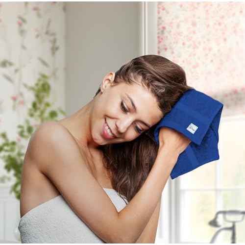 Avalon Towels Luxury Washcloths Value Pack of 12 ? Premium Cotton, Soft & Absorbent Wash Cloths for Body and Face, Hotel and Spa Quality Wash Clothes, Quick Dry and Machine Washable (Royal Blue)