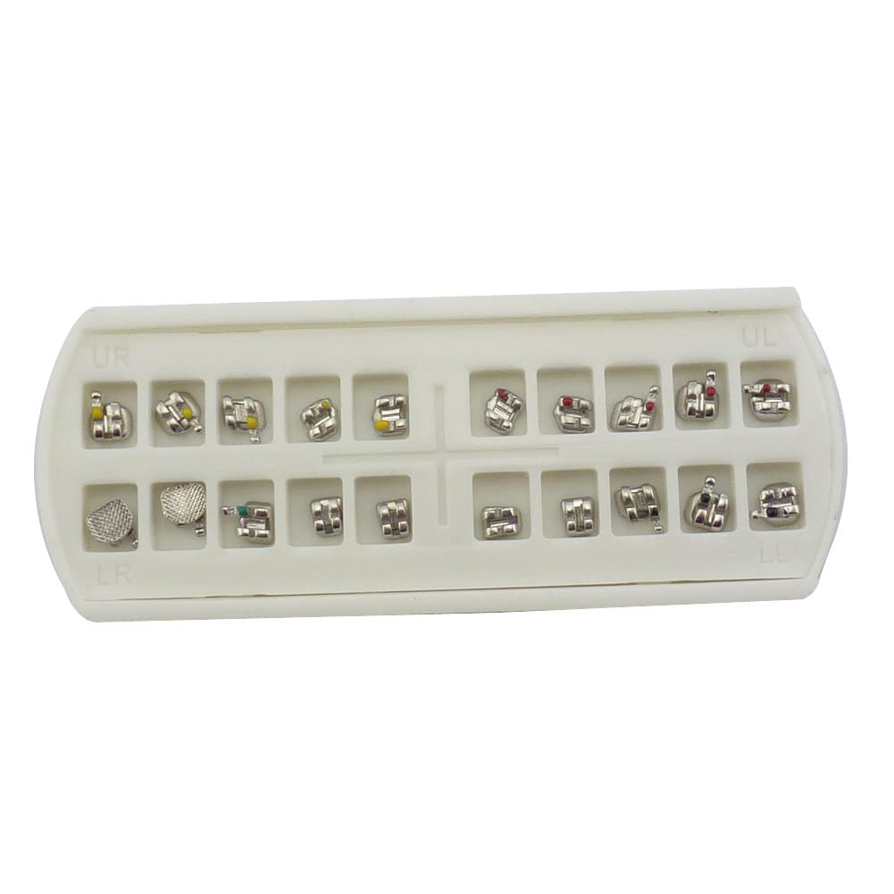 Dental Orthodontic Brackets - Mini Metal Tooth Braces with Hooks | 5 Packs Roth 022 3