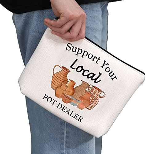 G2TUP Pottery Artist Gift Support Your Local Pot Dealer Makeup Bag Ceramics Artist Cosmetic Bag Pottery People Gift Zipper Travel Bag
