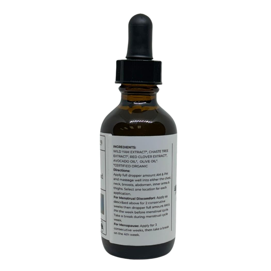 FAITH AND GRACE ORGANICS, WILD YAM OIL, balancing for men and women for sensitive skin, organic ingredients, made in USA, 4 FL Oz
