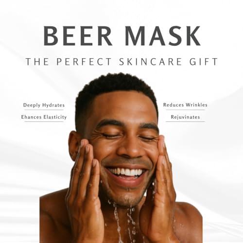 Skincare for Men: Sheet Mask: Beer Lover¡¯s Gift for Men, Bachelor Party, Groomsmen, Boyfriend, Dad, White Elephant, and Stocking Stuffers