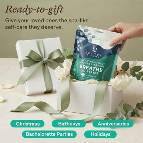 Shower Steamers Aromatherapy - USA Made with Natural Ingredients & Eucalyptus Essential Oil, Christmas Stocking Stuffers for Men & Women, Large Shower Bombs, White Elephant Relaxation Spa Gifts