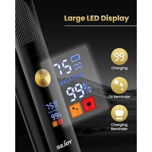 Hair Clippers for Men Professional, Cordless Clippers for Hair Cutting Clippers and Trimmers Set with LED Display Rechargeable Haircut Machine for Household, Gifts for Men