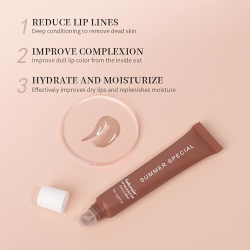 Lip Butter Balm for Hydration Shine, Mini Neutrals Set Lip Care Prouct, Moisturizing Tinted Butter Lip Balm Gloss Hydrating Lip Oil for Women (4PCS)