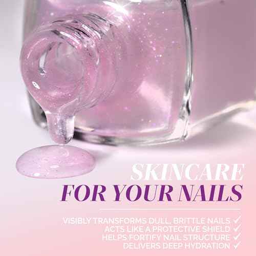 LONDONTOWN Glow Getter Nail Luminizer ? One-Step Nail Treatment with Hexanal & Shimmer for Stronger, Healthier, Glossier Nails, No Base or Top Coat Needed, 0.4 Fl Oz