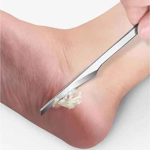 Professional Pedicure Kit - 2-Pack Stainless Steel Foot Files & Callus Removers - Dead Skin Scraper for Men & Women - Durable Foot Care Tools for Hard Skin Removal
