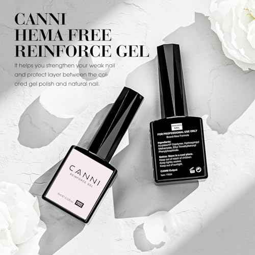 CANNI Nail Strengthening Reinforce Gel ? Repair Hardener Polish for Weak, Damaged Nails, Clear Soak-Off, Long-Lasting DIY Nail Art for Women